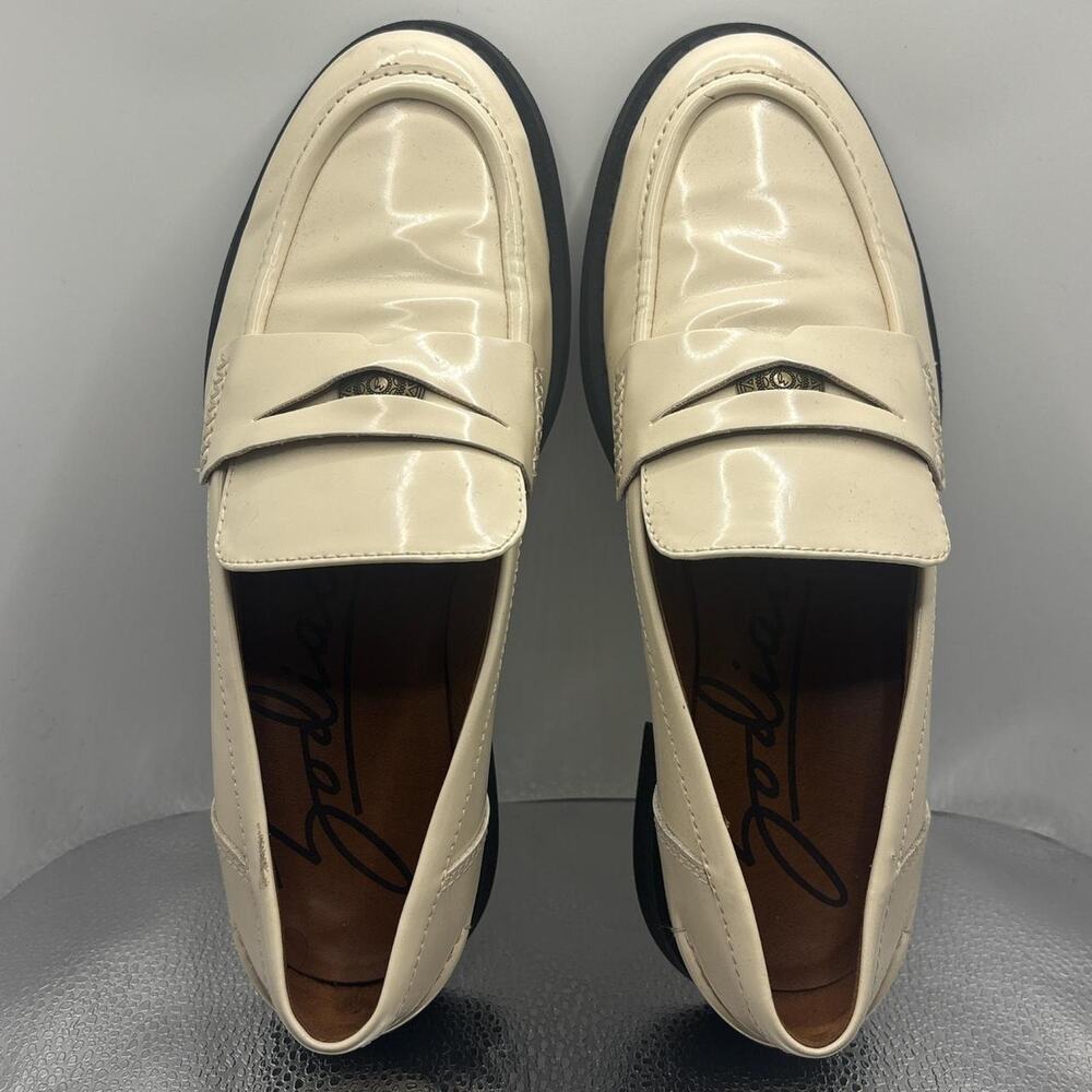 Zodiac Cream Leather Loafers Women’s Size 9 Beige Slip On Dress Shoes - Picture 4 of 8